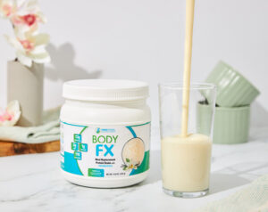 container of body fx meal replacement shake